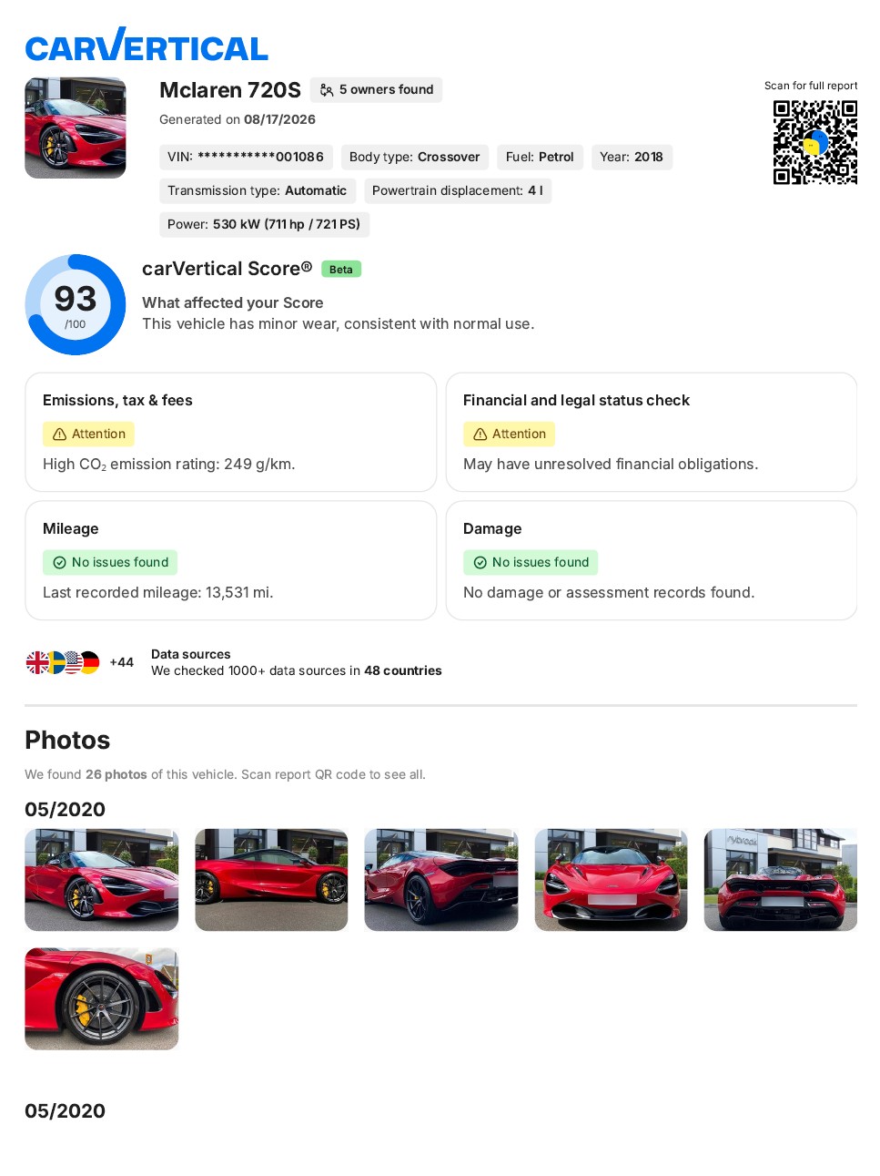 McLaren 720s Coupe SOLD